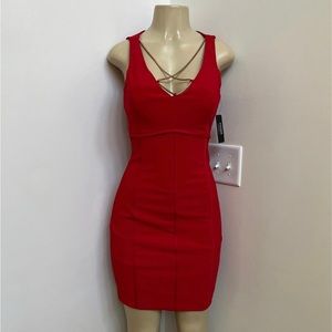 Red crisscross guess dress